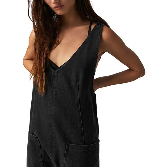 Free People Black We The Free High Roller Jumpsuit Size L - Picture 15 of 15